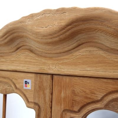 Wandspiegel Holz braun Spiegelfenster 90 cm x 64 cm Landhausstil