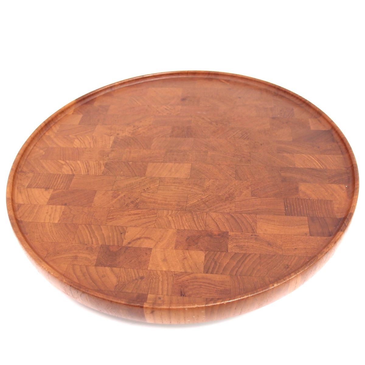 Tablett Digsmed Danish Teak Holz Brett Lazy Susan 37 cm Wurst Käse Torten Platte